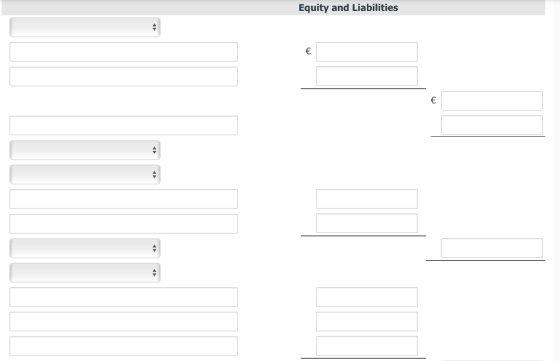 Equity and Liabilities € €