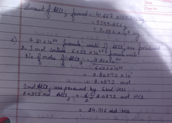 Orarlie amount of A Date - Page No. 3 400 led led = 41.667 x 133.340549 =5555,8564 E 5,556 x 100 mg . 4.81 % 10 24 Jamula uni
