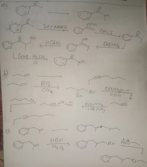 10%.Na04 CH3 I HCHO Llone. Ha SOs, ethanolic KOH I Bn B. NarHz Tia.NH3 HBn TH2O, Bp