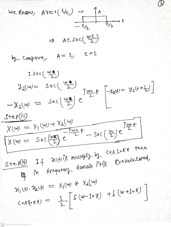 (3 We know Arect (the) to - 22 2% * Alsace we by compare, A = 1) て=1 1 sac( we Y2(W) = sacl we -X2(W) sac (w Step jwet zyk)=