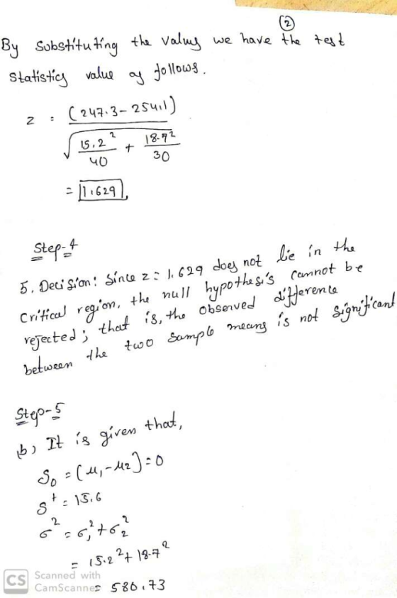 By Sohstftu ig Vu have ta Statisticy value Jollouog 24.3- 2Suil 2 15 3 40 1629, Step- 4 Hhs hass camnot be the hypot betwean