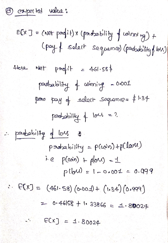 I expected volce: winni (pay of select Here ECX 3 = (ver perdit) x (parobability of ng) + sequence) (poobcbility of love) wet