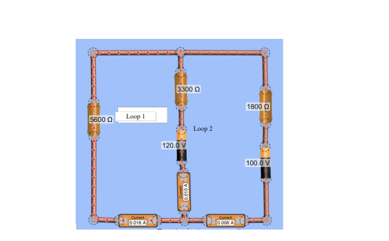 3300 12 1800 22 5600 22 Loop 1 Loop 2 120.0 V 100.0 V Current 0.010 A Current 0.016 A Current 0.006 A