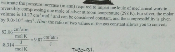 Estimate the pressure required to impart one joule