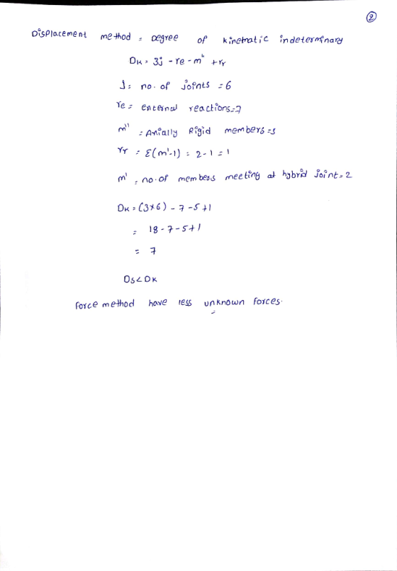 oisplacement me thod kinetratic in determnary oegree of On 33Ye - m r Ji no. of jofnts -6 Ye entesnul reactions members s Anf