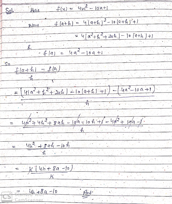 flu) 4 loxt Sol Hee 41a+h2-10 (a+thj+) f lath ovw 4a - 10 la+h. J+1 la) Elath la) a loht-+ 19a-1 kyh+8a -10). h+8a-1o CS With