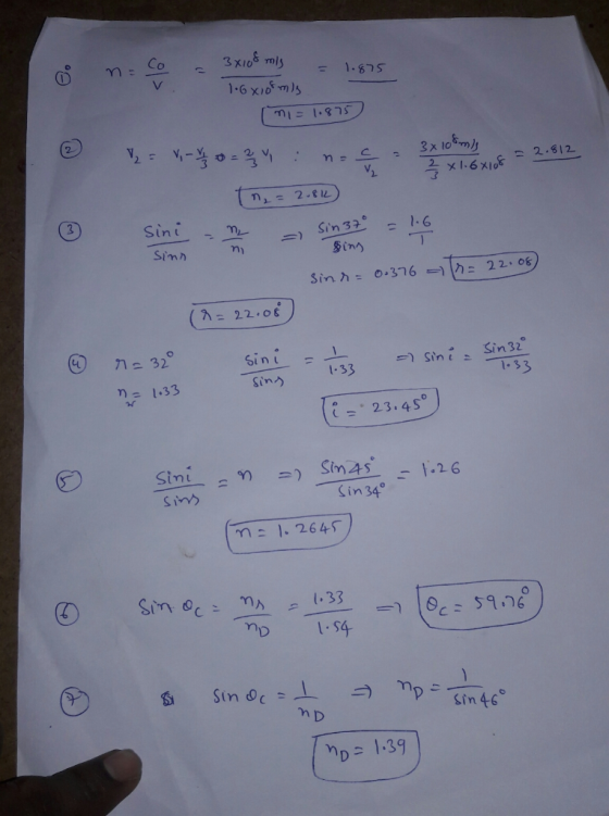 i n= = 34108 mis = 1.85 1.6x108 mis Ini= 1.875 Sinn sing @ 0 -3 : Sex T6 2 = 2.612 tn, - 2.812 Sininh - Sin33 - 16 sind= 0.37