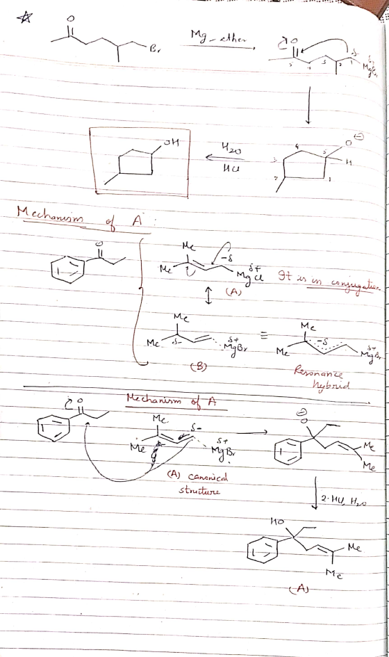 Mgether H20 Иu Mechanism anom of A Mgce It is in conjugations cond t87 Resonance - hybrid Mechanis st (A) canonical structure