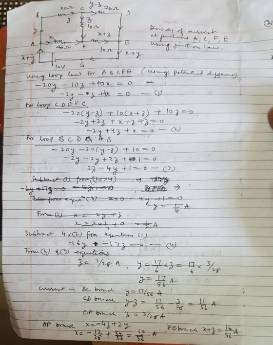 9-220л. Division of current Y3 sor x+3 junctions A, C, F, E using function Law, 4or ton xty V F xty JOV G. (wing potential di