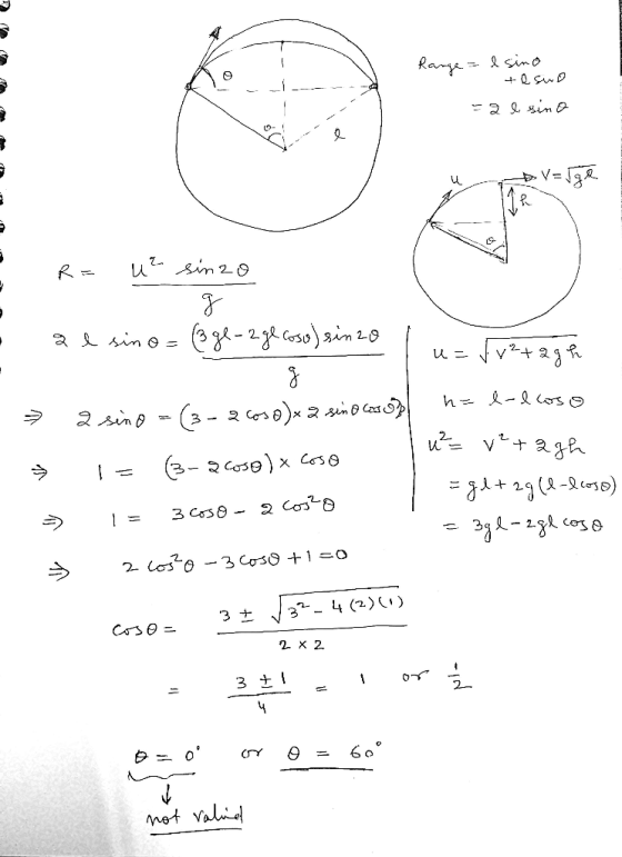 Ranye -sino V=g& usin 20 3g23ososin 20 h - os O va3 31+29 (A-s9) 3 Ces0 S Co 29-23 cos 3 CosO 1 0o 2 Cos 32- 4 (2)) 3 t Cos 2