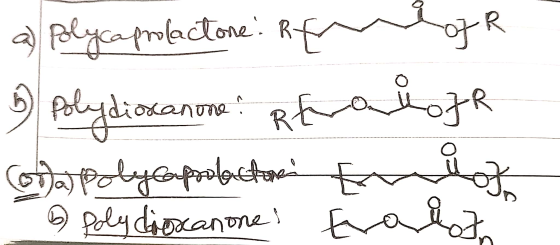 Una a polycaprolactone: Renegr 9 Polydioxanone: atrair Coba polyfopoolactone f l ot - 6 poly ciosanone! Evalf