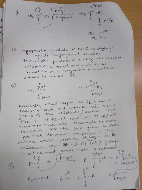 ra ! Rgx 0 Ongix cine CHet en 07019 na orig CH3 Xou ett ett Mgagnesium sulfate is used as dooying agento in grignard reaction