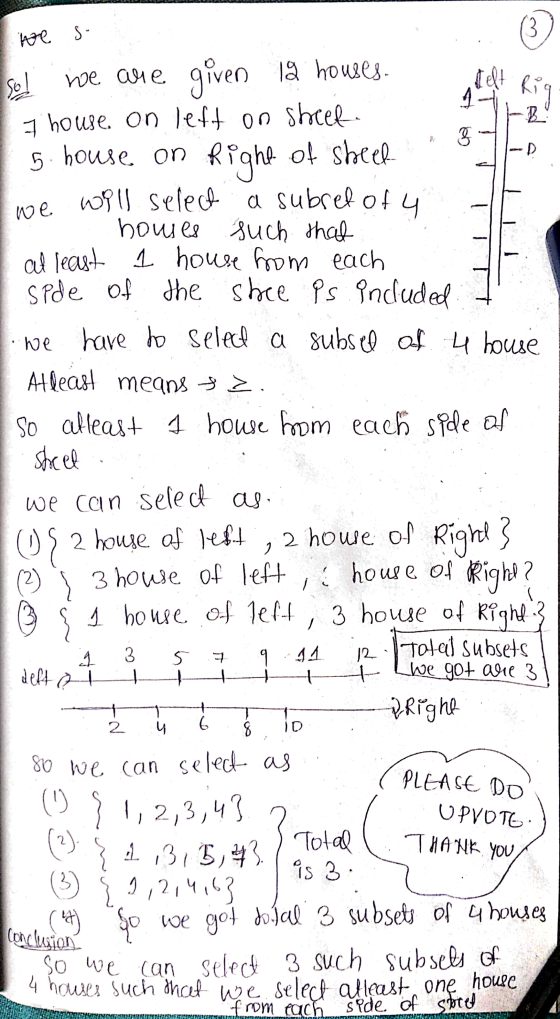 ری we s. So is Rig -D we Side 1 we are given 12 houses. telt I house on left on sheet. B! 3 5. house on R Right of sheet wool