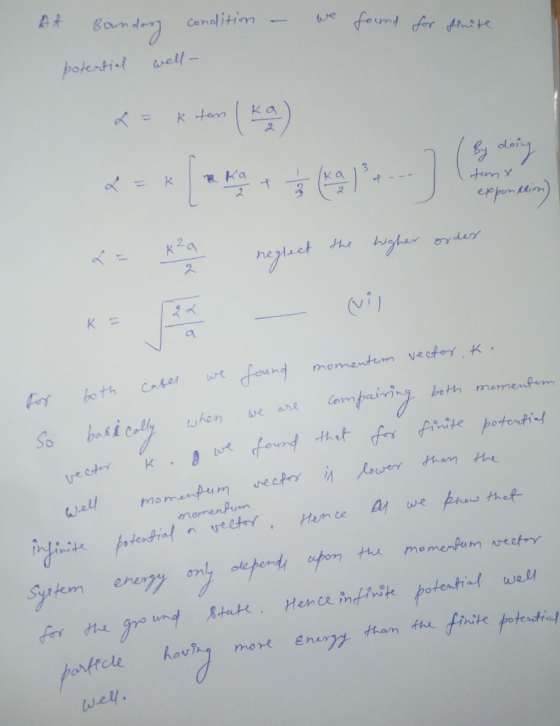 condition- o(= k.twn | Ka) 2 V, nt momentum VetY.K So bosicly uhen eery Syrtem en