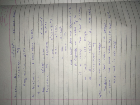 Page No Along the line ma 223 m2 LVD 23m) 2. Here imit does no depend an it depands en alue m f m change then imi is chnse 11