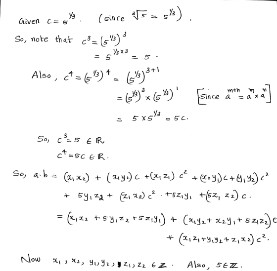 Given c=5 SinCe So, note that c3_%) 3+1