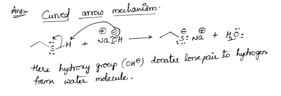 Ang Curved arrow mechanism Jon 4 + Nach & Na + hö: Here hydrezy group (OHC) dorates love pain to hyphrogen
