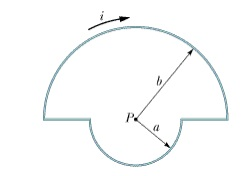 A length of wire is formed into a closed circuit w