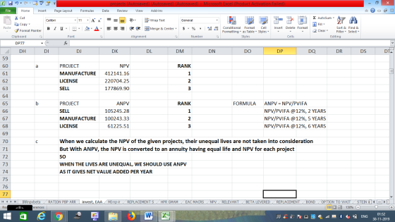 projects (Autosaved) (Autosaved) (Autosaved) - Microsoft Excel (Product Activation Failed) Data Review View Add-Ins Formulas