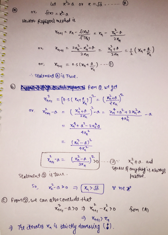6 Let x = a or * = va .--- or fox axta Newton-Raphsons method is X1 froen f(x) en PPPY o om Phan a zenekar toe een on = {( x