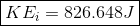 KE; = 826.648J