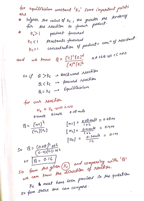 the tendency the value of ke, the greater for equilibinium constant (Ke some important points * higher the value of ke, the