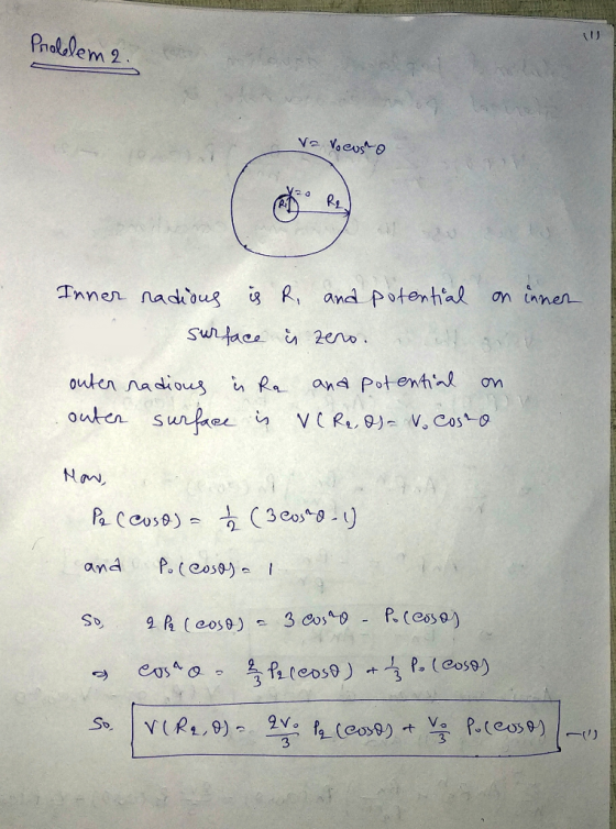 l) Proldlem 2 Suace outen na dioua uke and PotenhW on &Cooso) ½ (3eos.PA) 3