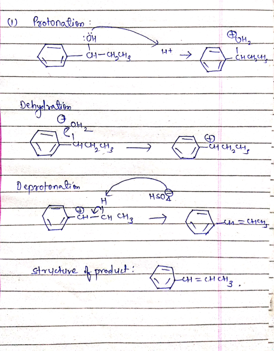 to Protonation :01 d.1-CH₂ CH₂ BOHO Debyelvation Deng O otte Deprotonation 750 & CH CH3 anchen - structure of product: AeH= C