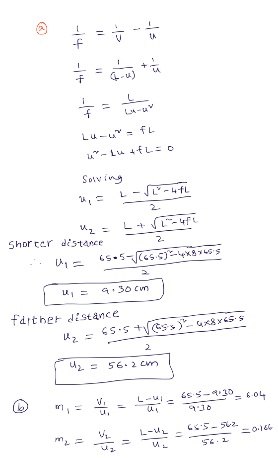 a -17 U -14 -14 - - + -15 D (L-u) L -14 = Lu-ur Lure=fL un-LutfL=0 solving u,a L-SL-4fL 2 uz Lt - 2 2²-4fL shorter distance 6
