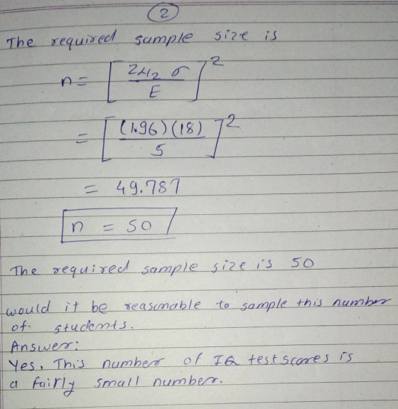 2 The xeguireel sample i2e is 49.78 The zequiredd sample si2e 15 50 would it be seasmable to sanopte this Dum this numha Answ