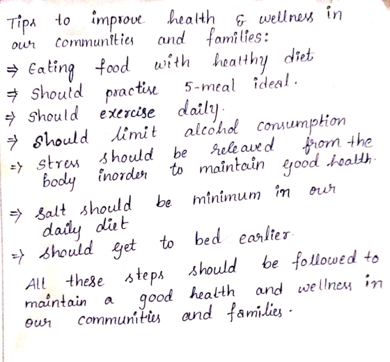 Tiра improve communities to health and families: &weilnes in our heatthy diet 5-meal ideal Eating food with practise should e
