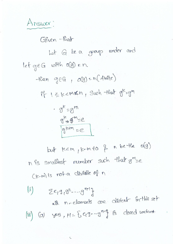 Given a lot G lea gep urder Cen n fs smalesk number such tat gm-e iin β closed Uyder