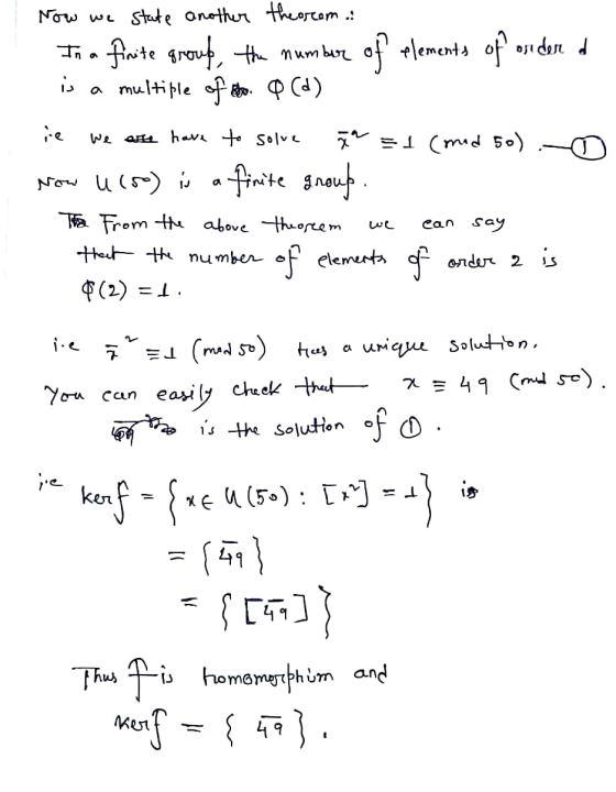 Now we state another theorem: To a finite grout, the number of elements of orderd is a multiple of to. Q(d) ie we are have to