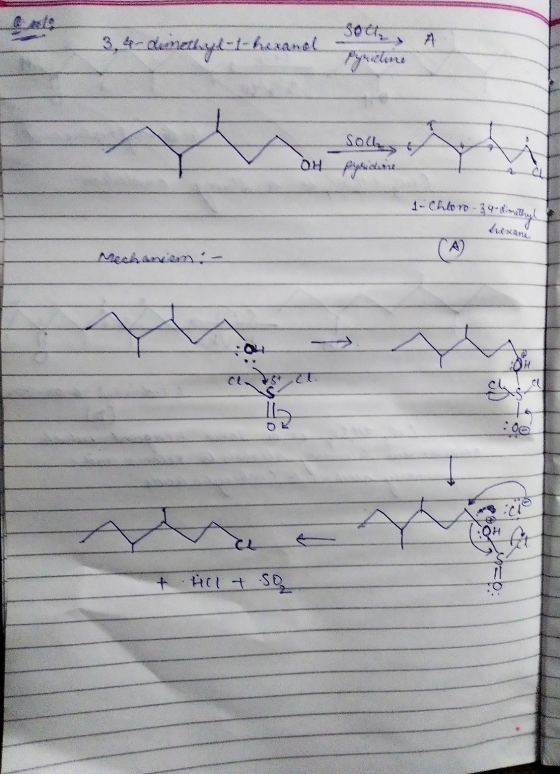 3, 4 decethyl-1-hexanel sottes sollars OH 1-Chloro-34 dimethyl exame Use: A + Allt so