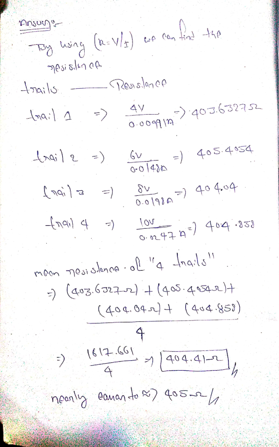 Ansun of can find the By using (n=1/4) Tesislen na trails. Resisilance trail 44 0.00991a -):40363272 trail a =) GV 0.01480 =)