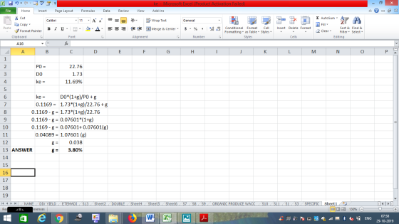 ke - Microsoft Excel (Product Activation Failed) Review File Home Insert Page Layout Formulas Data View Add-Ins E AutoSum - C