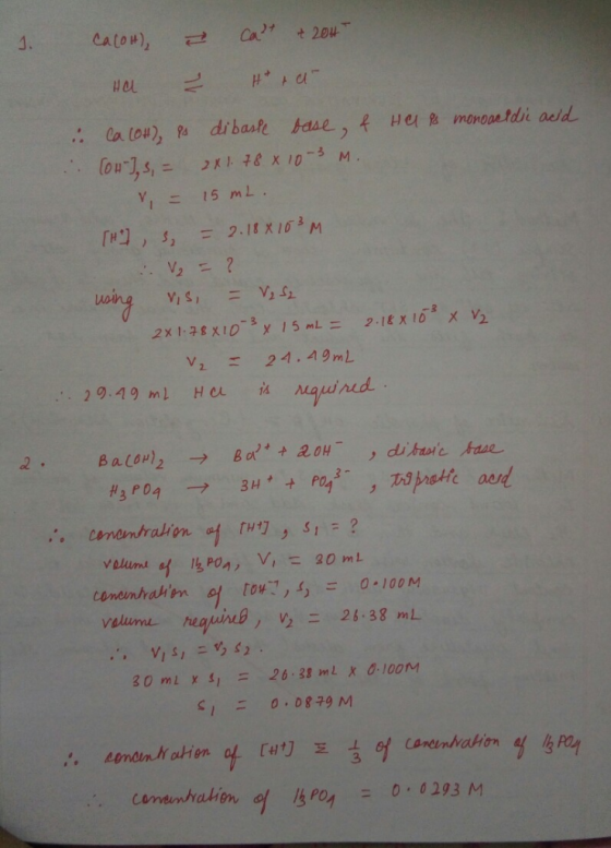 v, 15 mL V24.49ml 30 mL x sl = 26.31mL X 0-100M SIニ0.0879M etroun .hanen 04. [#9芝」し어 Canernlvation