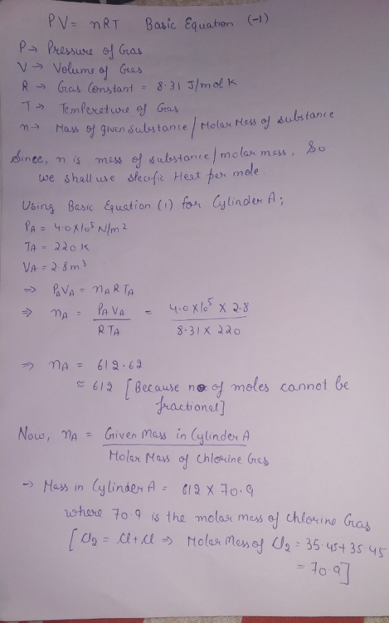 PV RTBaic Equation 9Iven Sulstante Molase less of substance inte ,.mis mesる se shall wse stecifie Heat por mele Using Basic