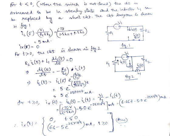 for tro, (when the switch is not closed) the cat is assumed to be in steady state and the inductor 4 can be replaced by a sho