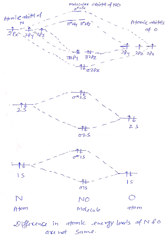 Molecular orbital of NO of2Pxx Atomic orbital of *zly T*222 Atomic orbitals of o 2px 2p4 212 # Ft TRPY Tiap2 274 27² 2px t.o2