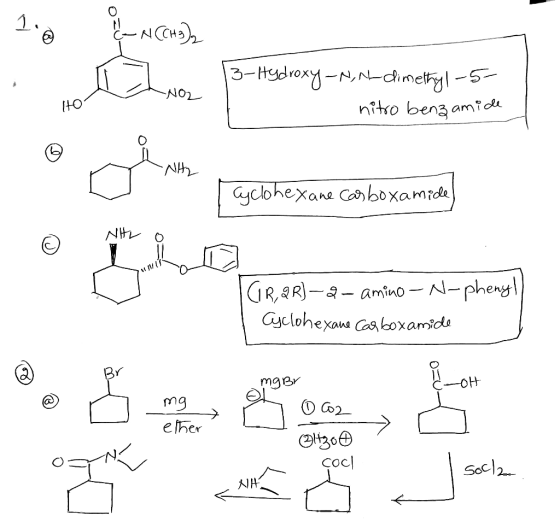 1. NC 3-Hgdroxy-NNdimetyl-5 -NO2 IHO nitro beng amt Ath Gyclohexane Caboxamide NHL GR,AR--amino N-pheny Cyclohexana Casoxamid