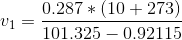 11 0.287 * (10 + 273 101.325 - 0.92115