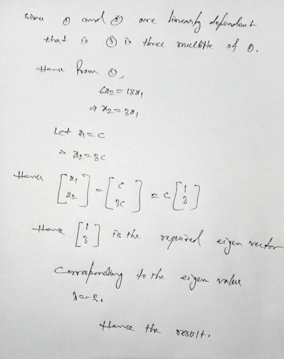 stence o and 6 are linearly dependent that is in three multiple of o. Here from o 62092 1881 > H2 2381 Let aiac a dagc Hena r