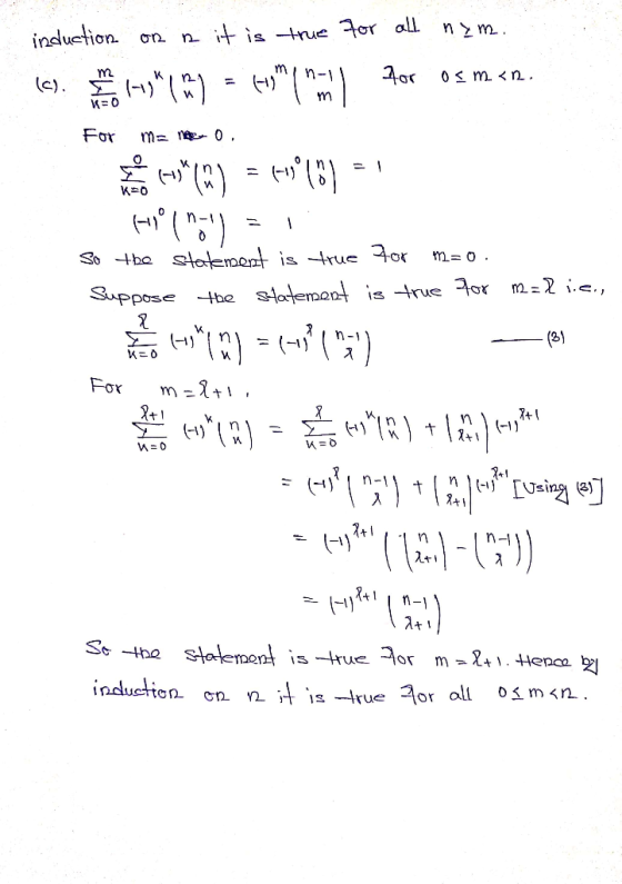 m induction on as it is true for all nem. (c). To E-04 ( h) = 4, home for osman. For ma neno . - (7) = ( °(3) - | Holno) =
