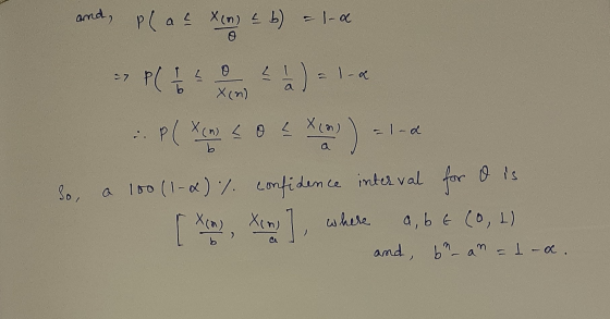 and, PlaX(n) { b) El-a -7 P(1 2 IL I-a X (2) a) P(X(m) Locx (2) - 1-2 b So, a 100 (1-x)%. confidence ce interval for o is Xow