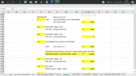 w ENG 12:40 16-05-2020 B 26 х C01187 f CF CG CH CI CU CK CL CM CN CO CP CO CR CS C- MACROSOFT a COST february 35 call EACH CO