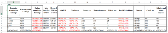 J K L M N P R Ans: Beginning Cumulative earnings Current period Earnings Ending cumulative Earnings Max D-A or B limit For Wh