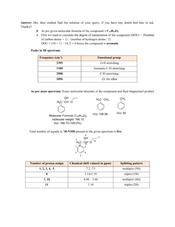 Answer: Hey dear student find the solution of your query, if you have any doubt feel free to ask. Thanks!! As per given molec