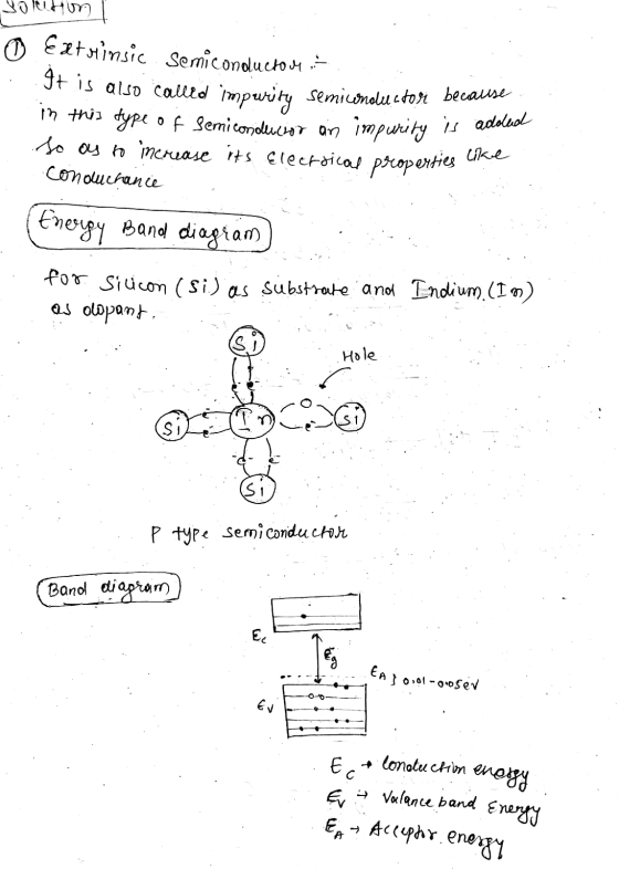 Jolution ! Extrinsic Semiconductore.it . Gt is also called impurity semicondu in this type of semiconductor an impurity is a