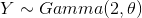 Y ~Gamma(2,9)